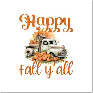 Happy Fall Y'all Posters and Art